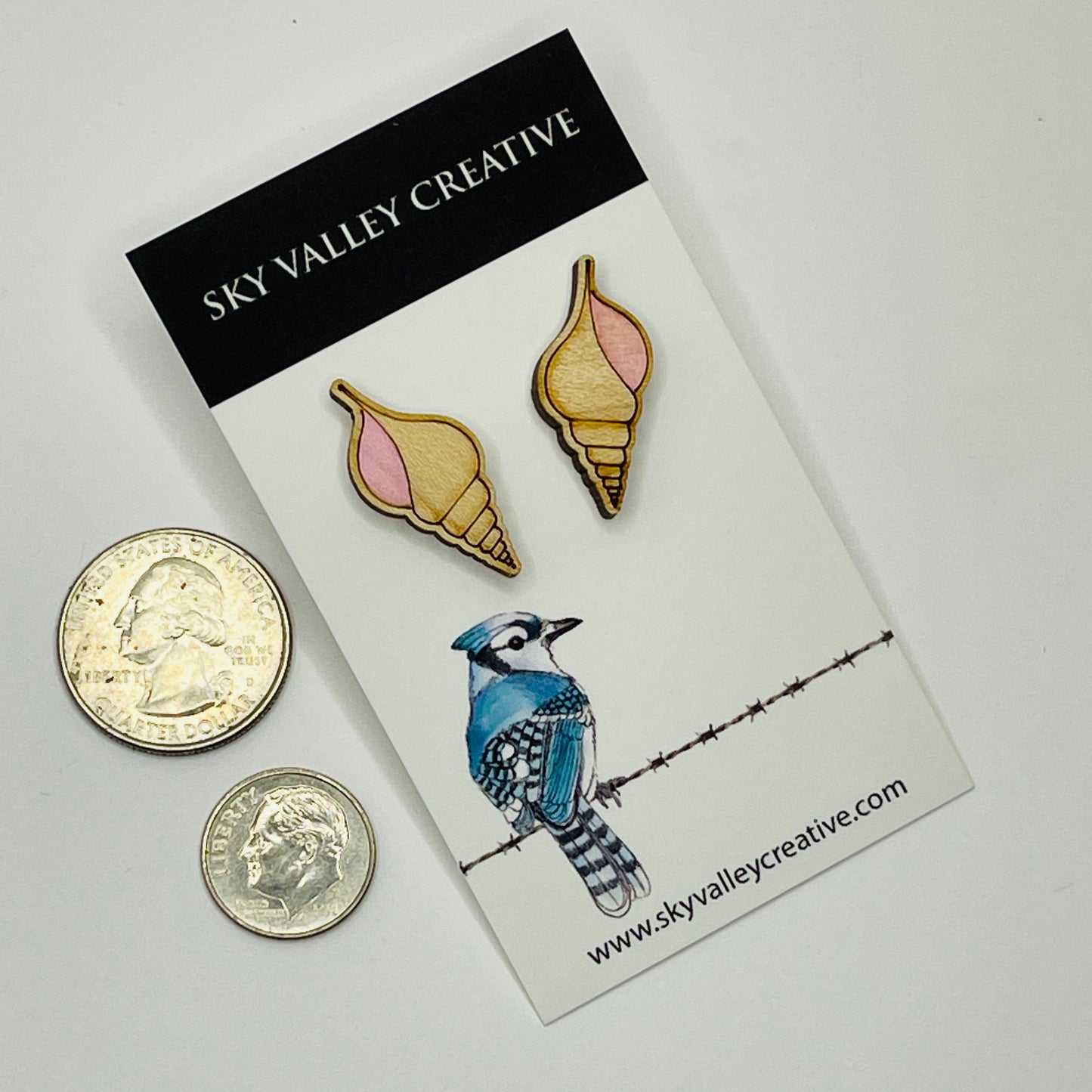 Seashell Post Earrings