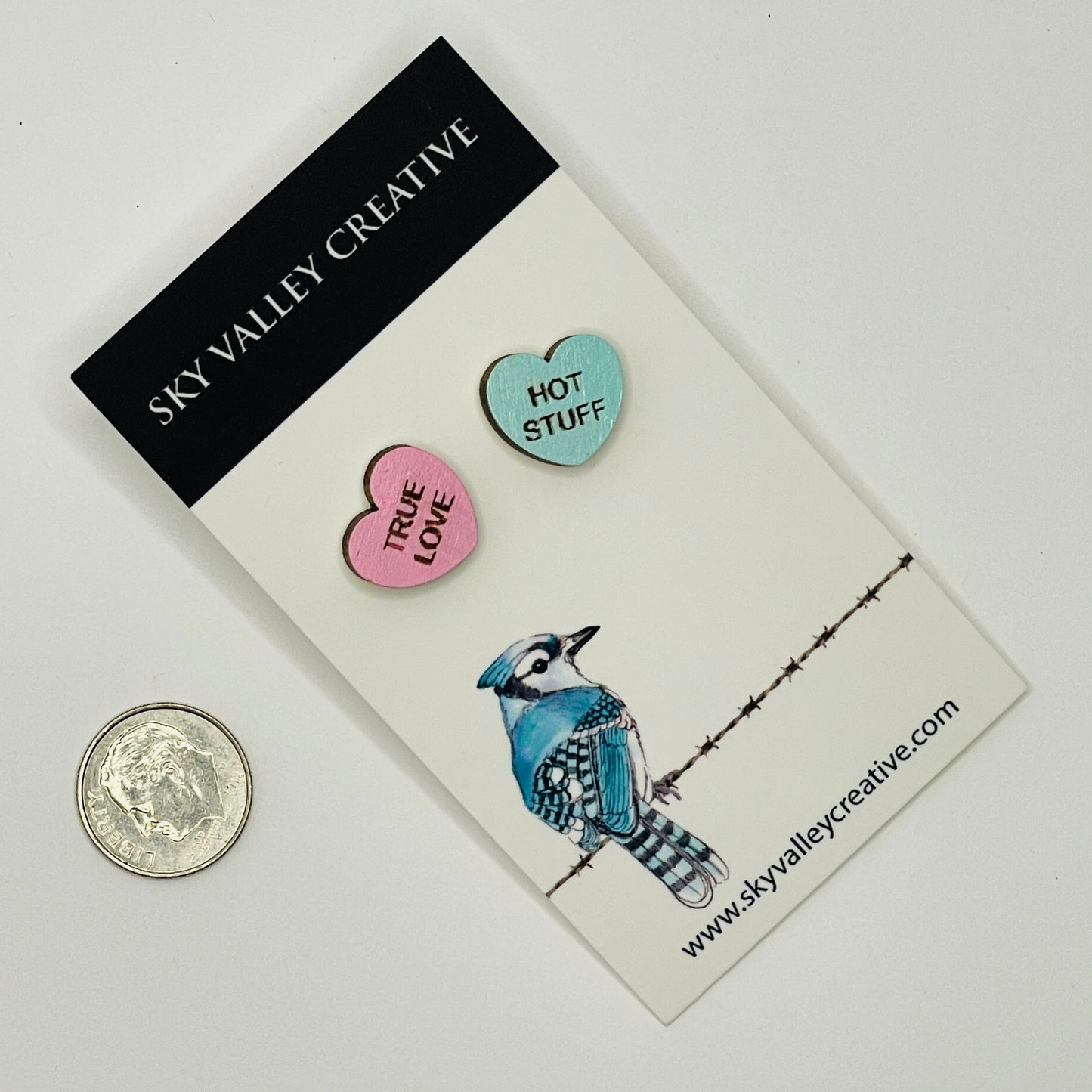 Conversation Heart Post Earrings