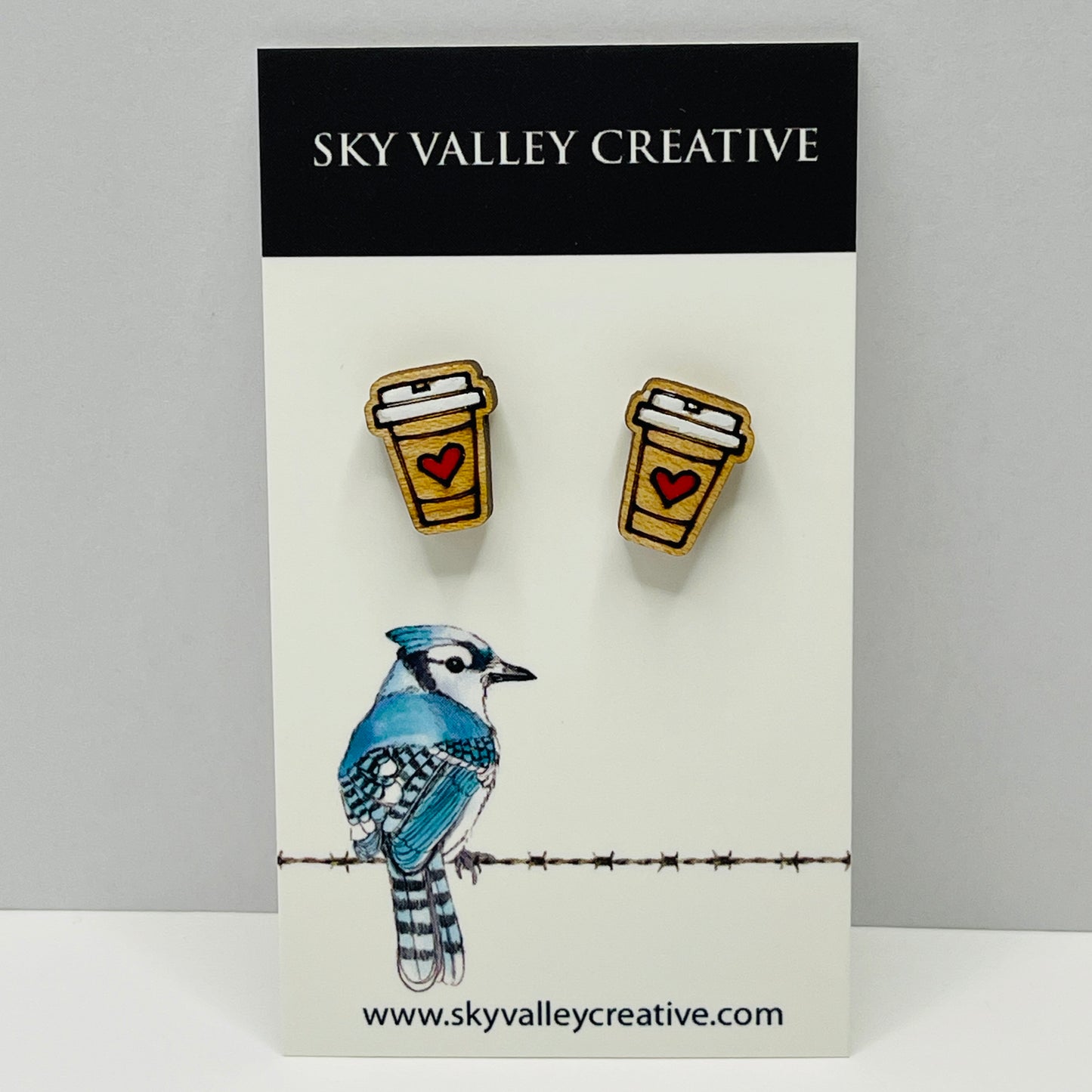 Coffee Post Earrings