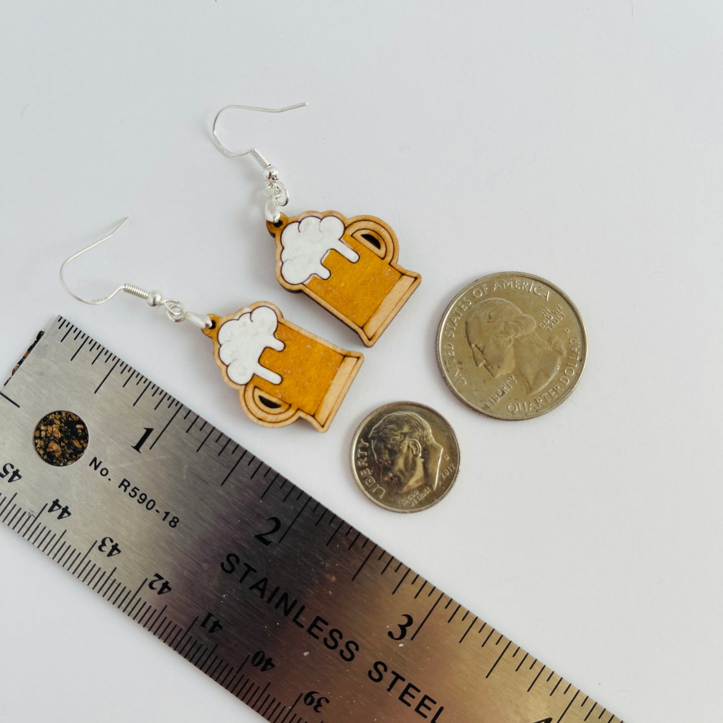 Beer Mug Dangle Earrings