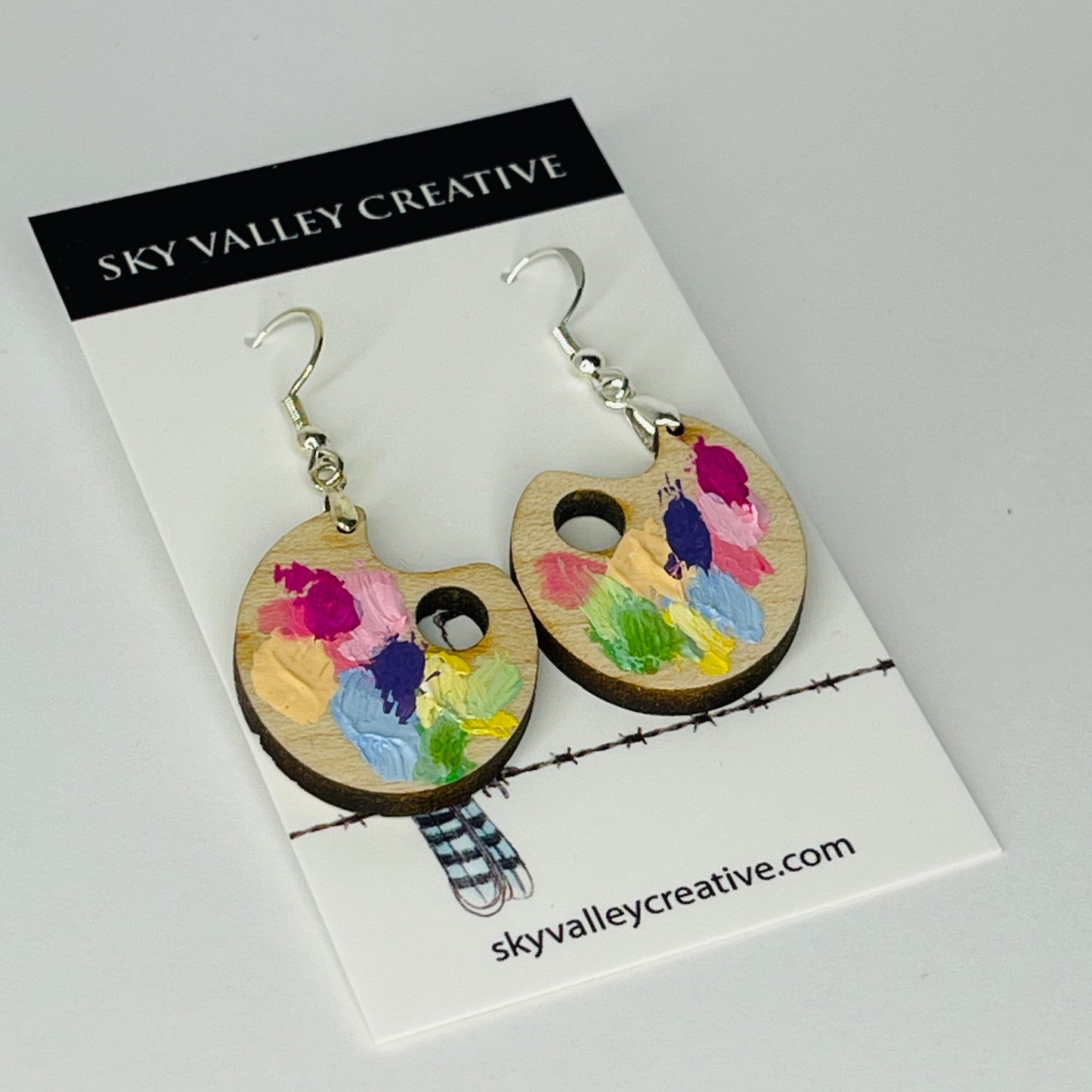 Painter Palette Earrings - Spring