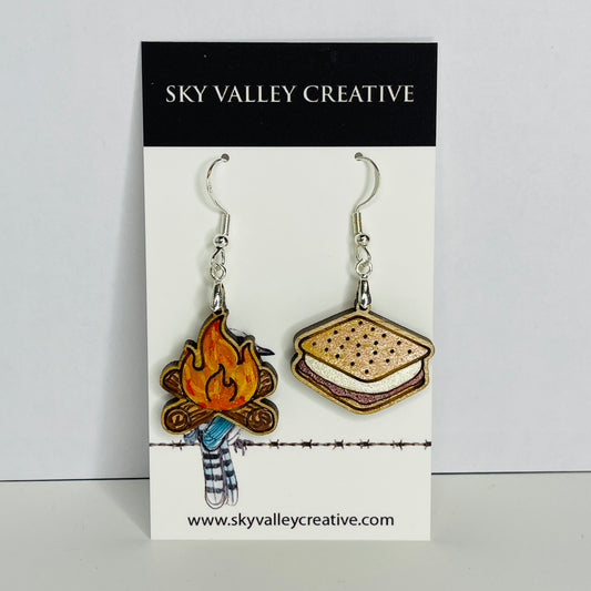 S'more and Campfire Earrings