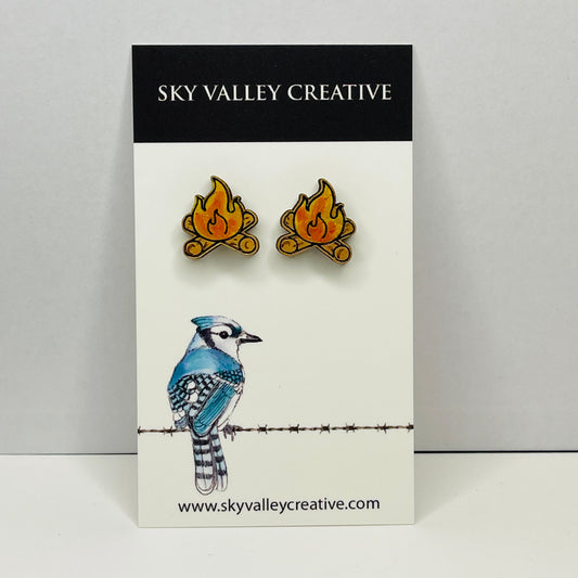 Campfire Post Earrings