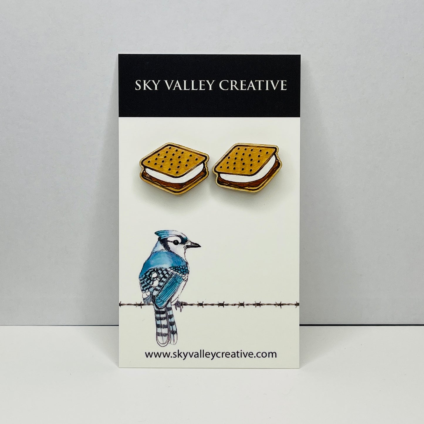 S'more Post Earrings