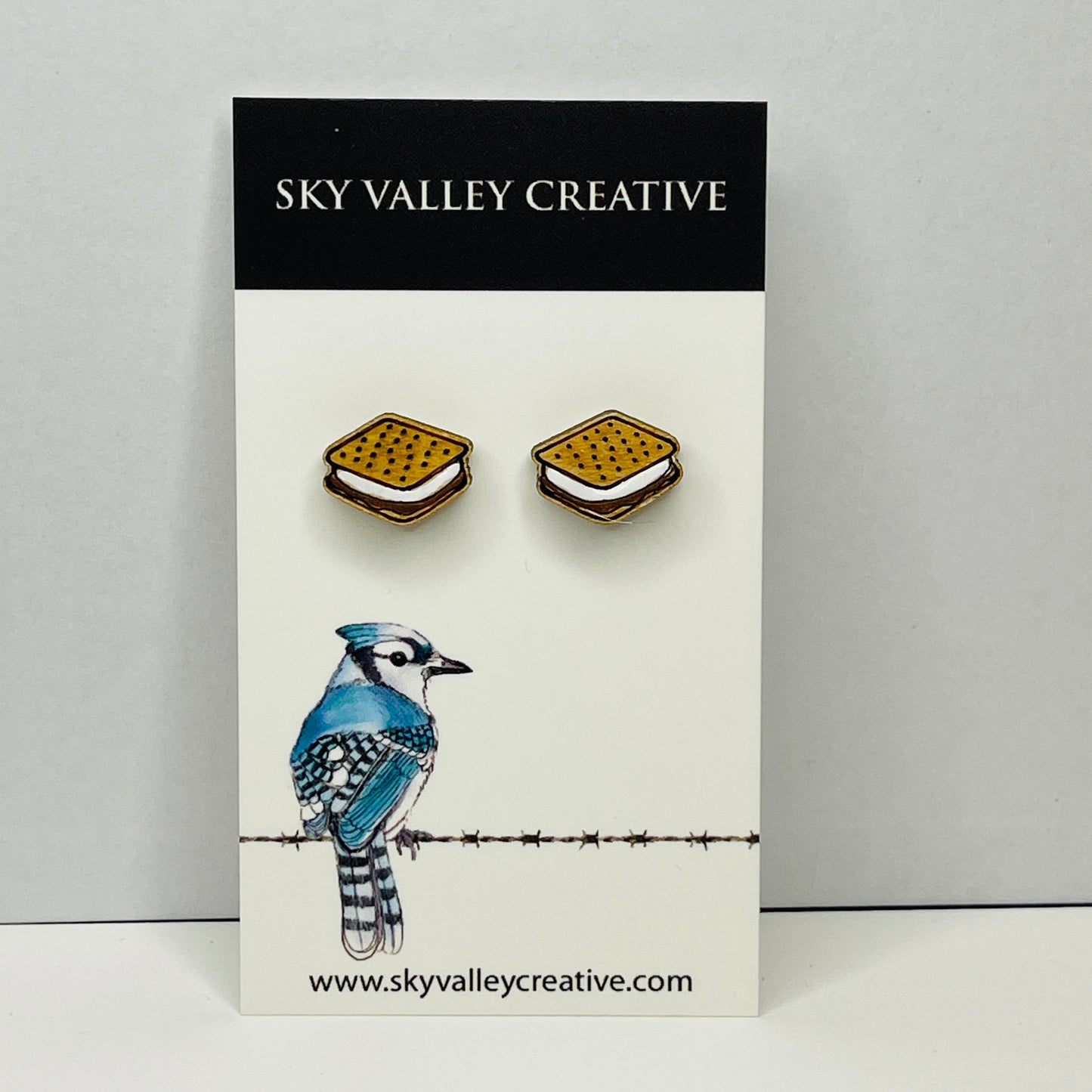 S'more Post Earrings