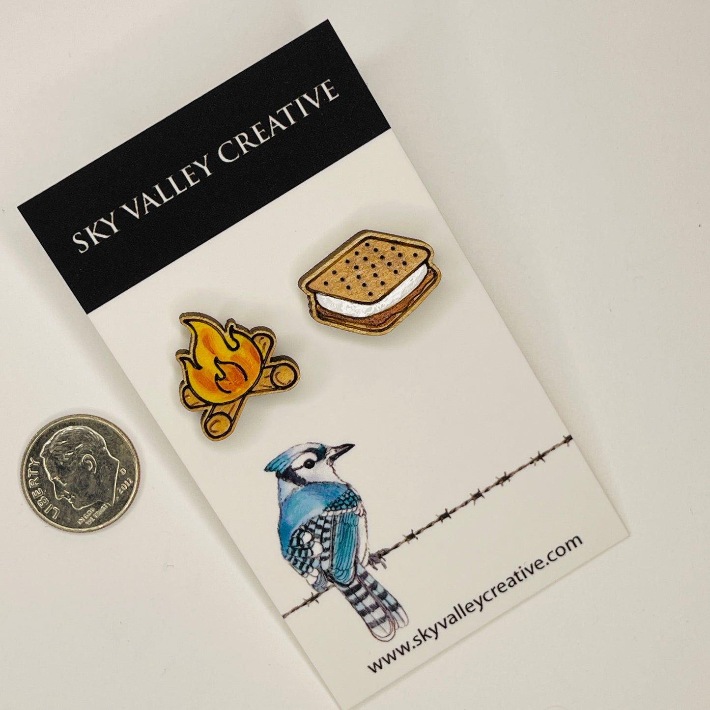 S'more and Campfire Post Earrings