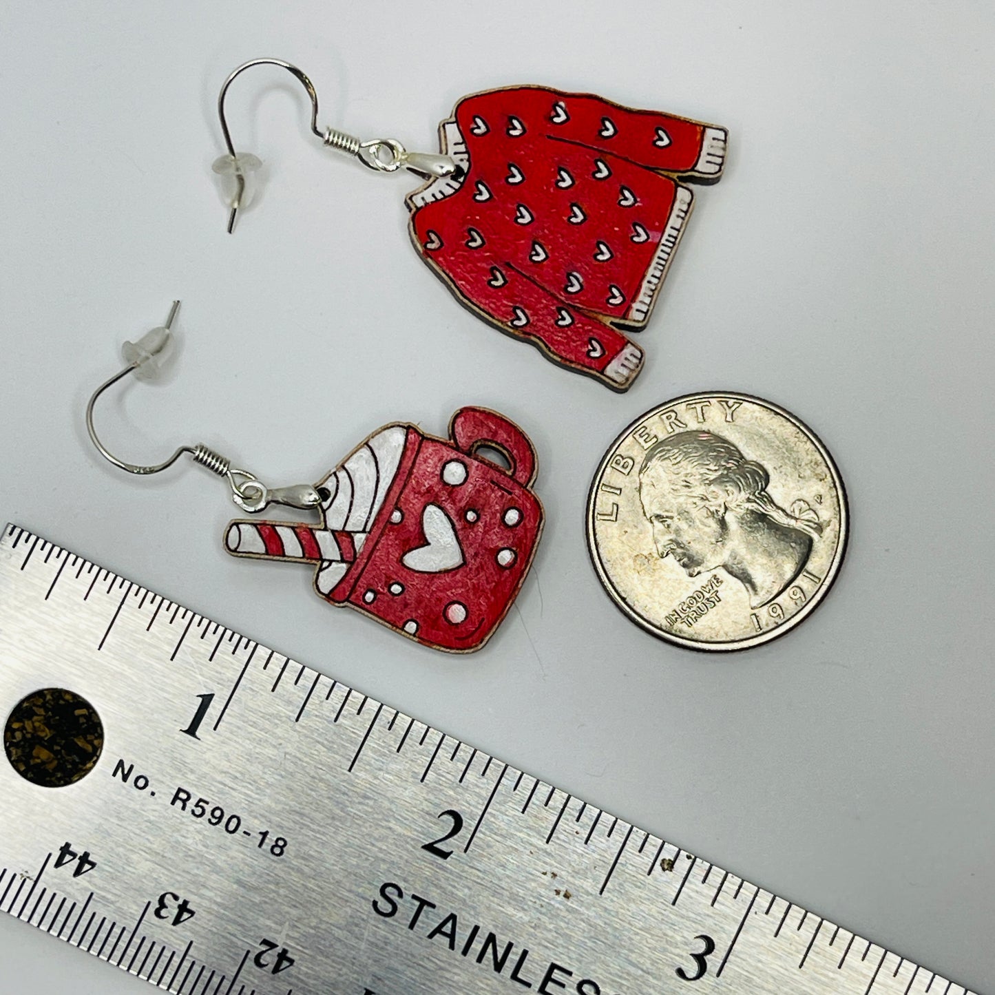 Cocoa Mug and Sweater Dangle Earrings