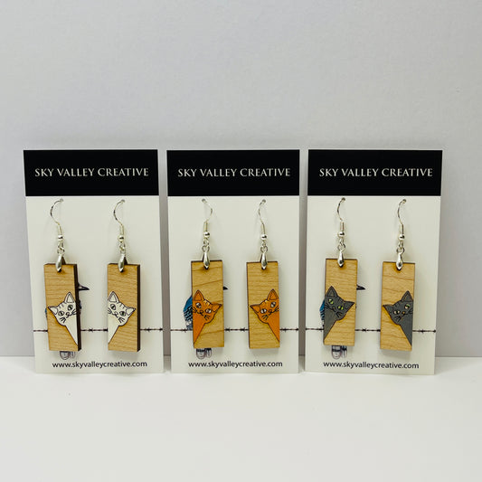 Cat Dangle Earrings