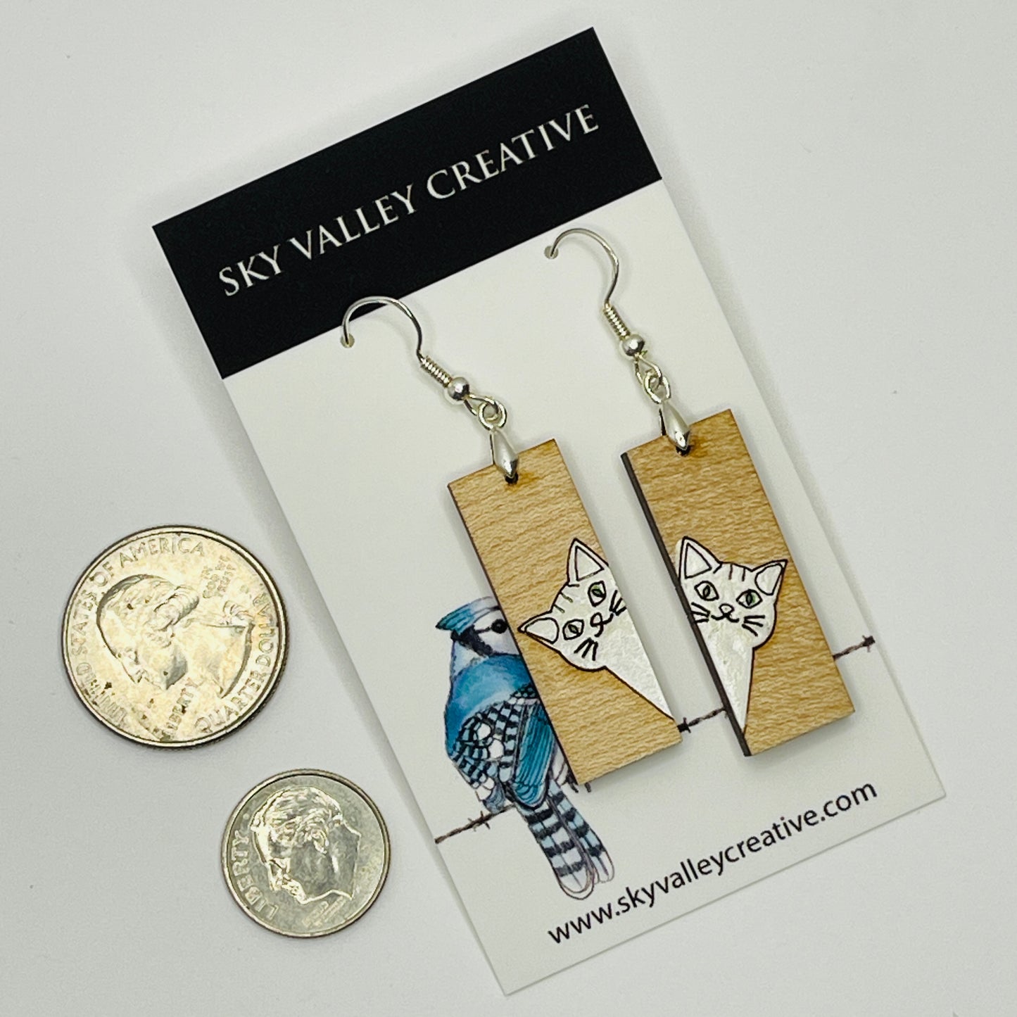 Cat Dangle Earrings