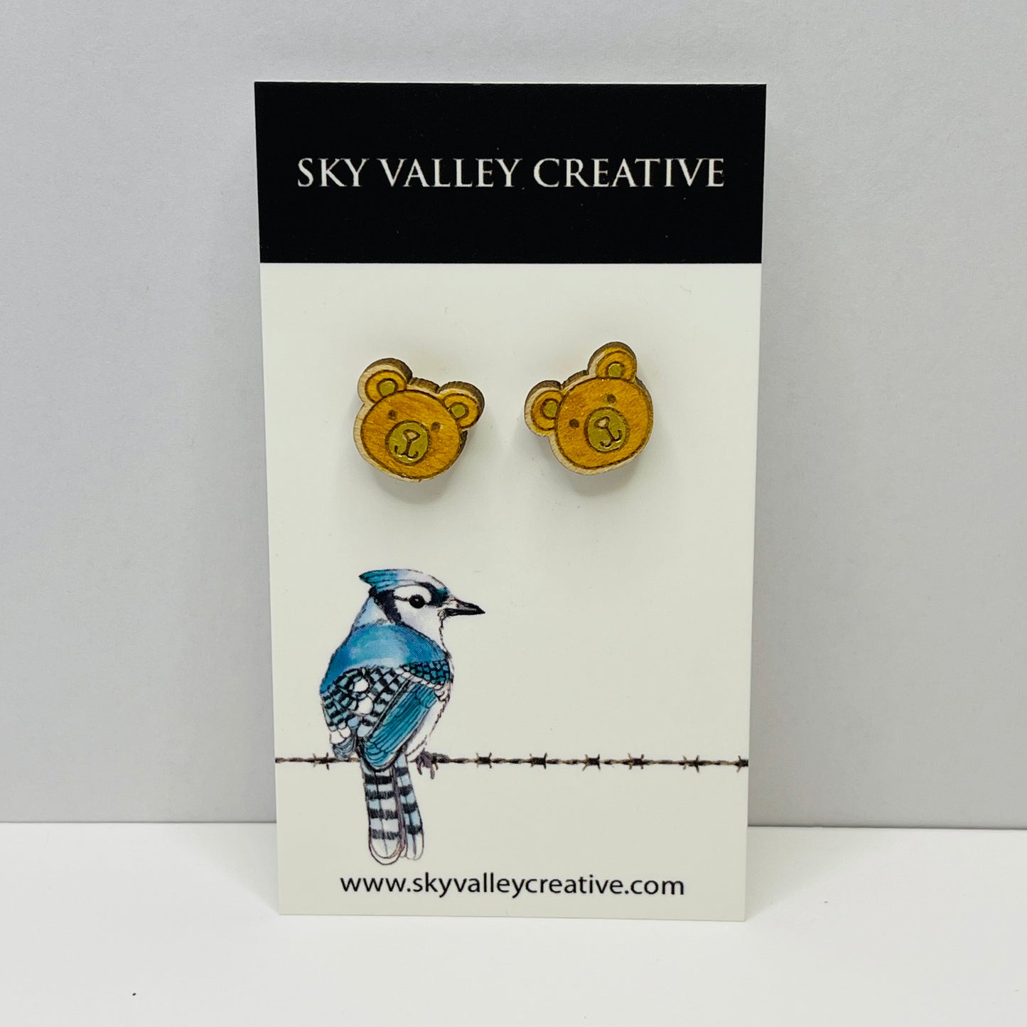 Bear Post Earrings