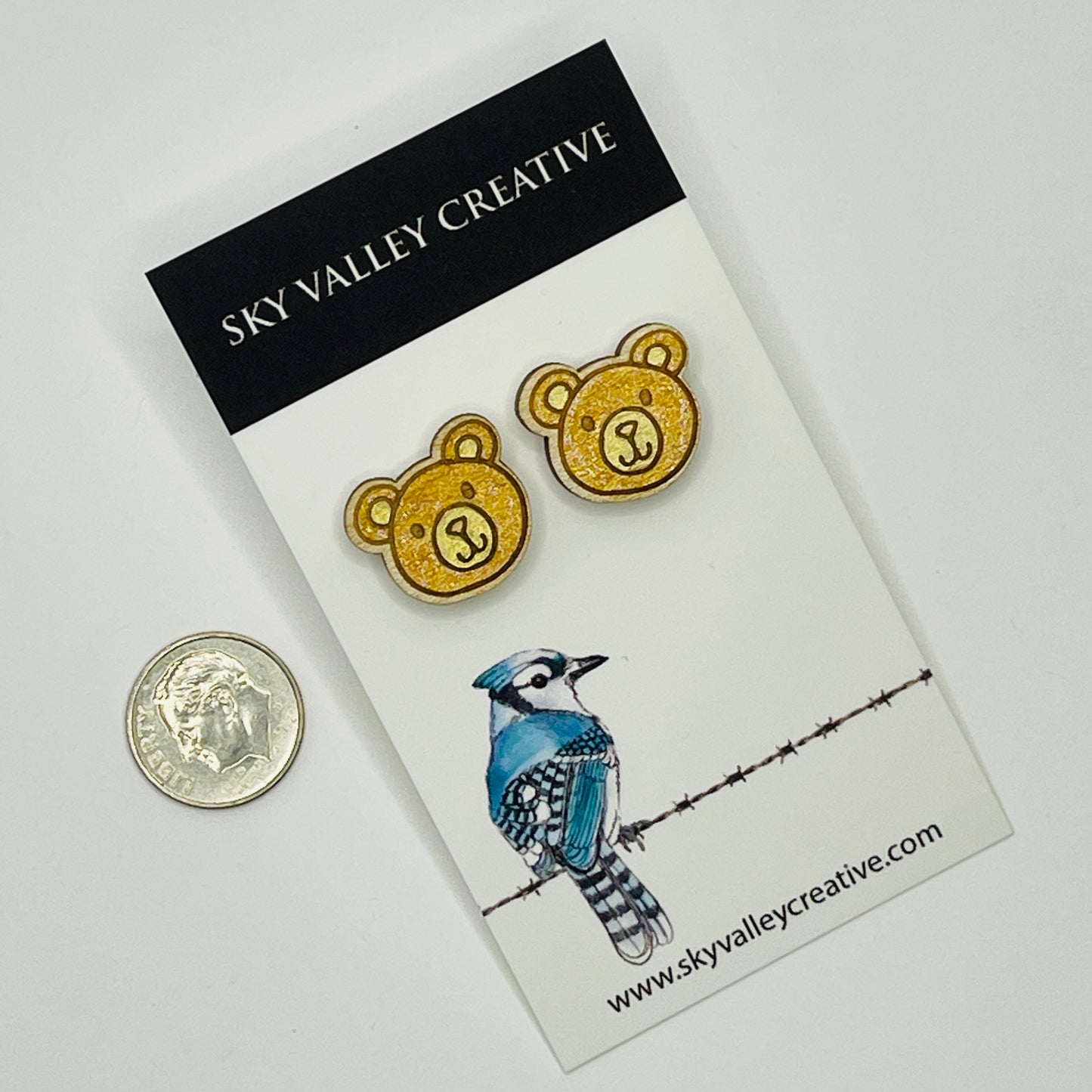 Bear Post Earrings