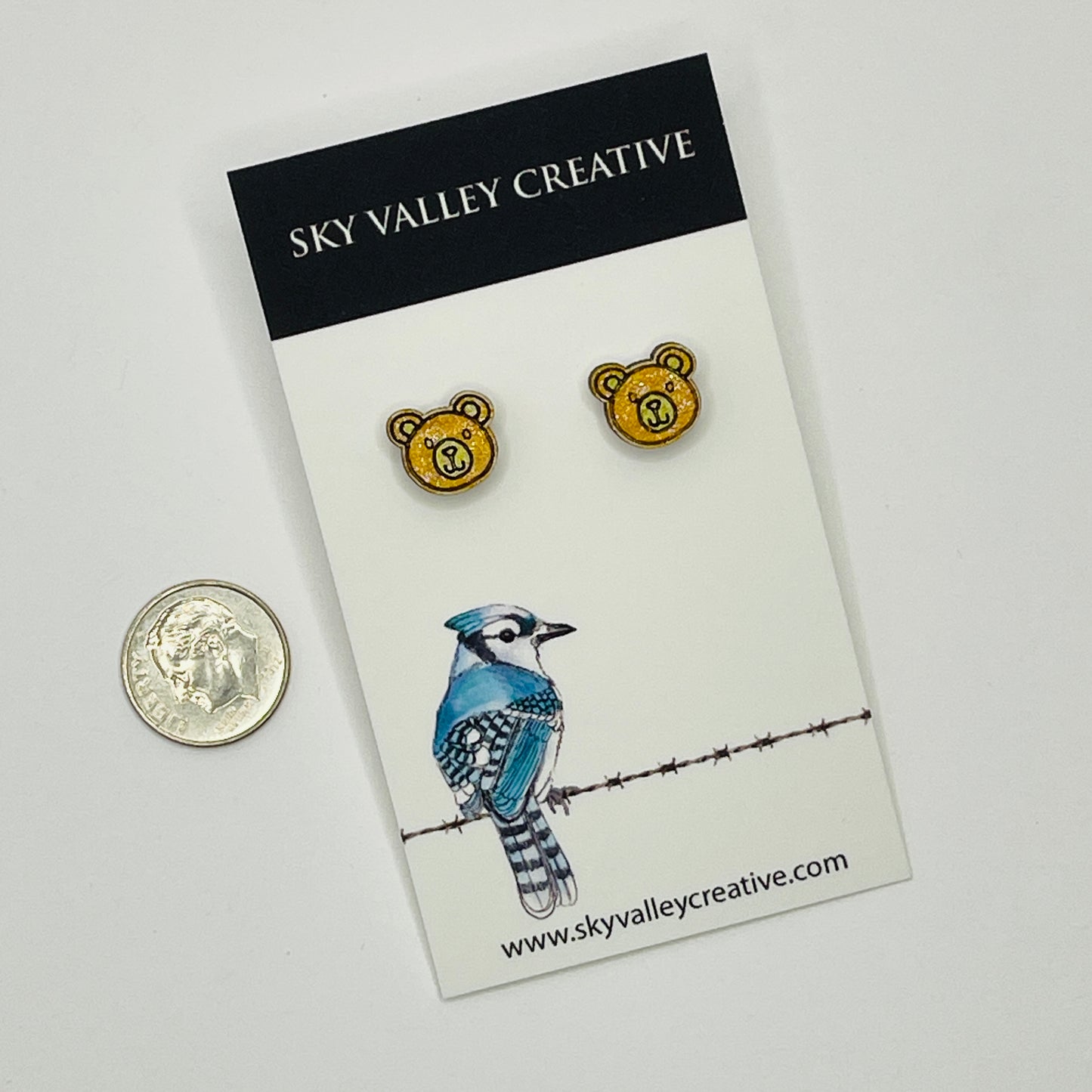 Bear Post Earrings