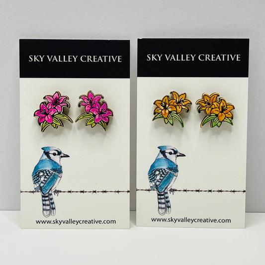 Tiger Lily Post Earrings
