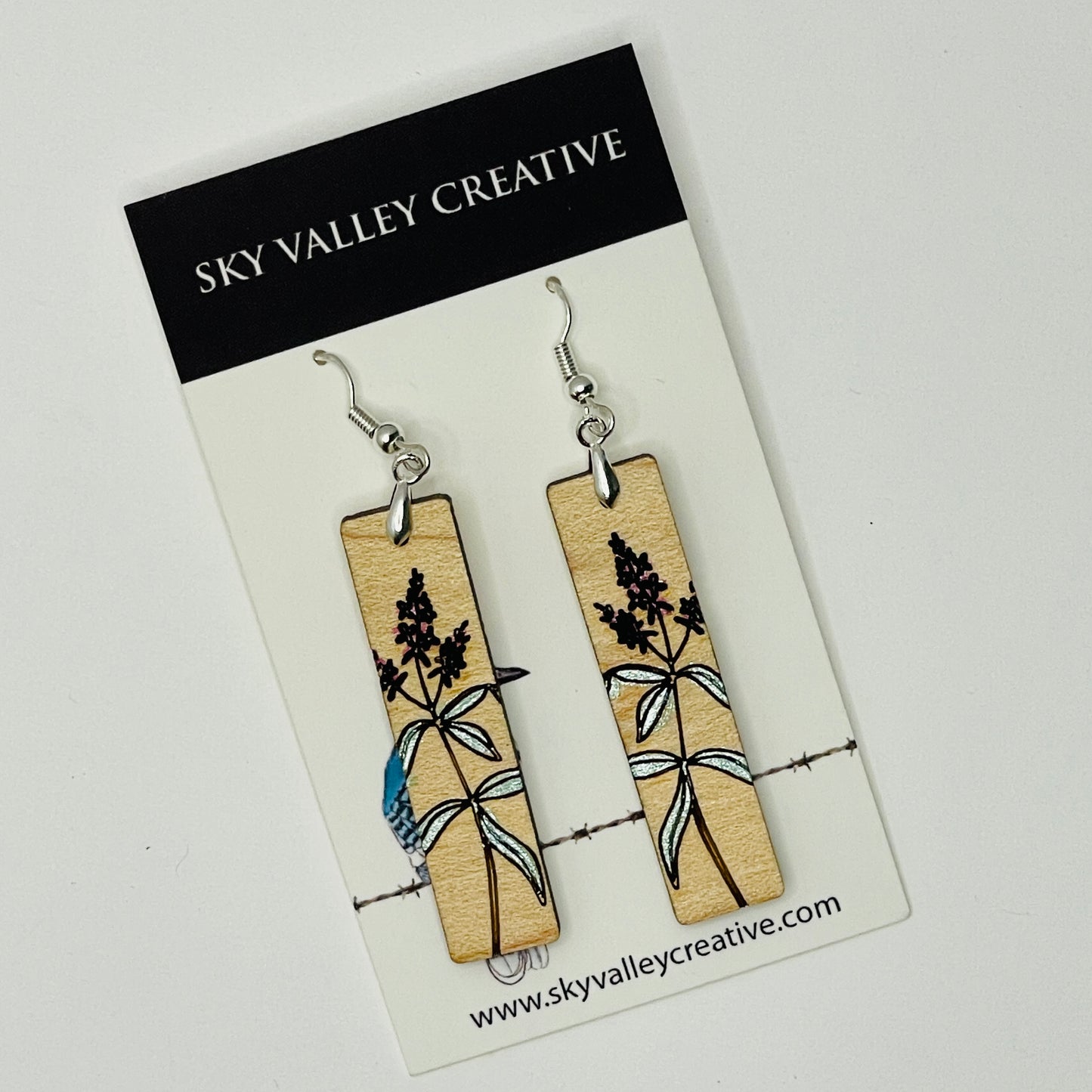 Lupin Flower Dangle Earrings