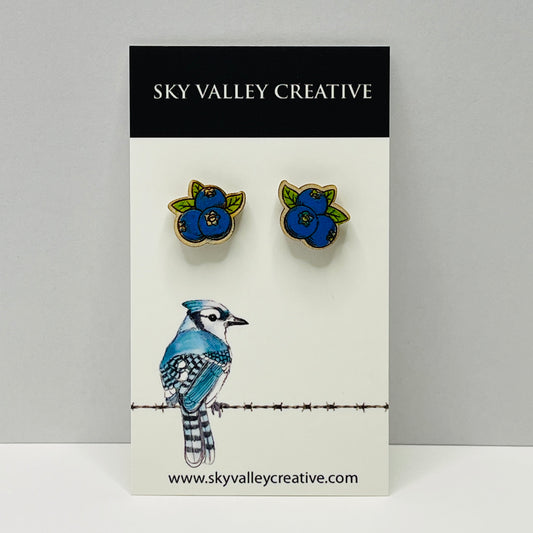Blueberry Post Earrings