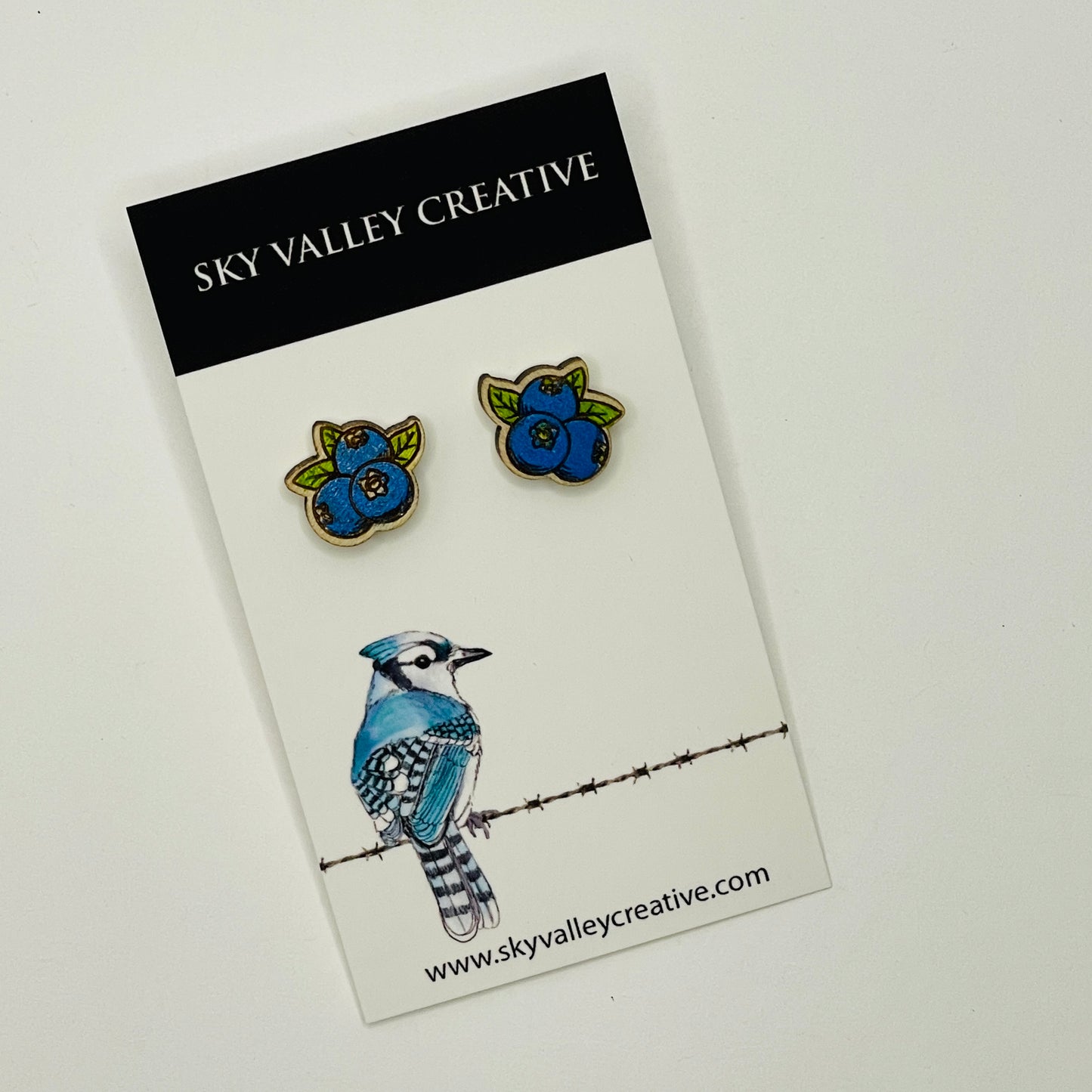 Blueberry Post Earrings