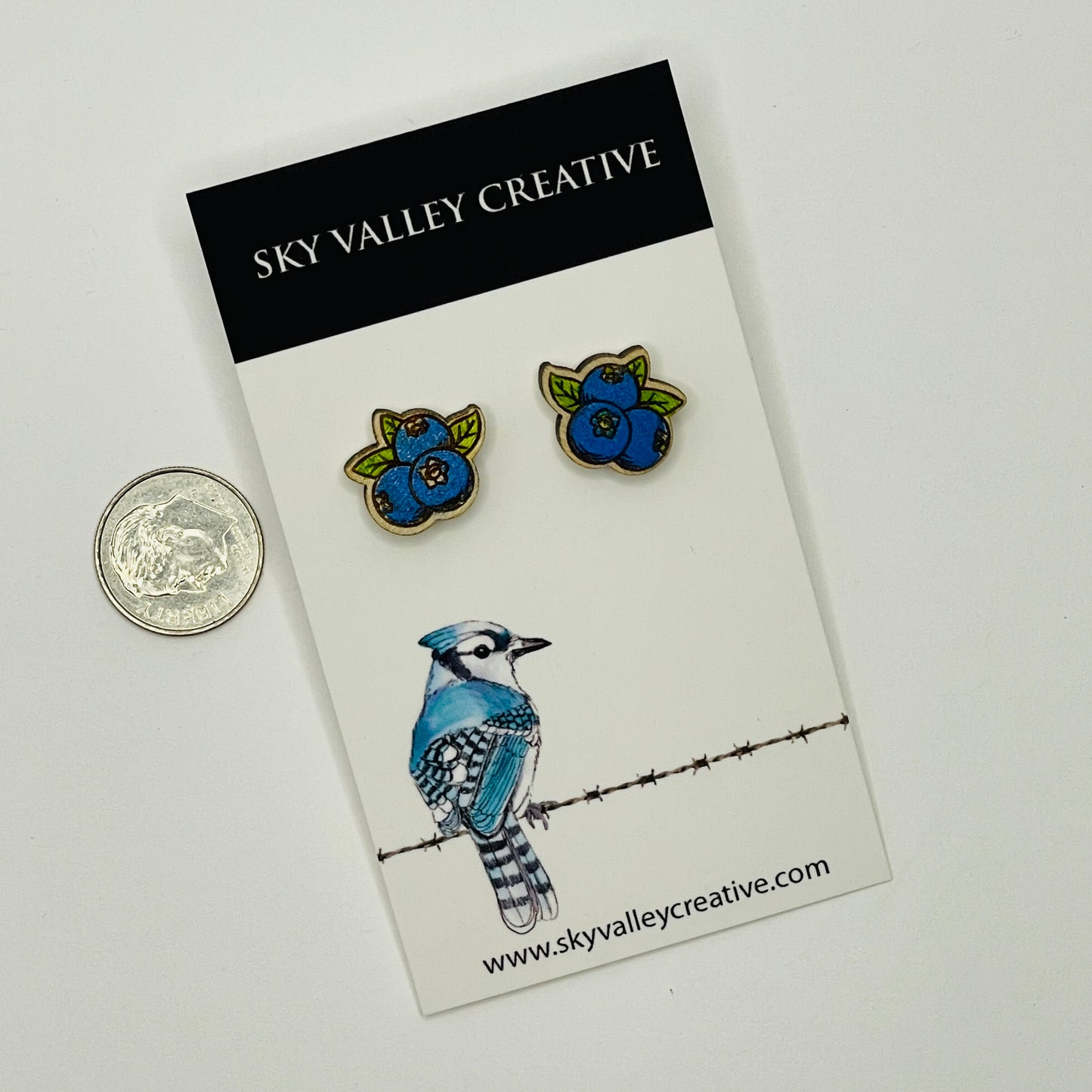 Blueberry Post Earrings