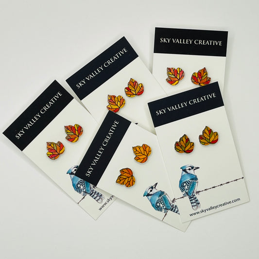 Maple Leaf Post Earrings