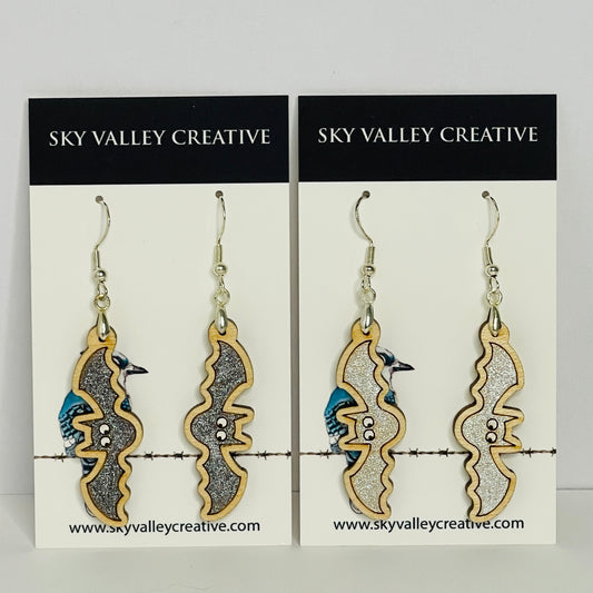 Halloween Bat Dangle Earrings