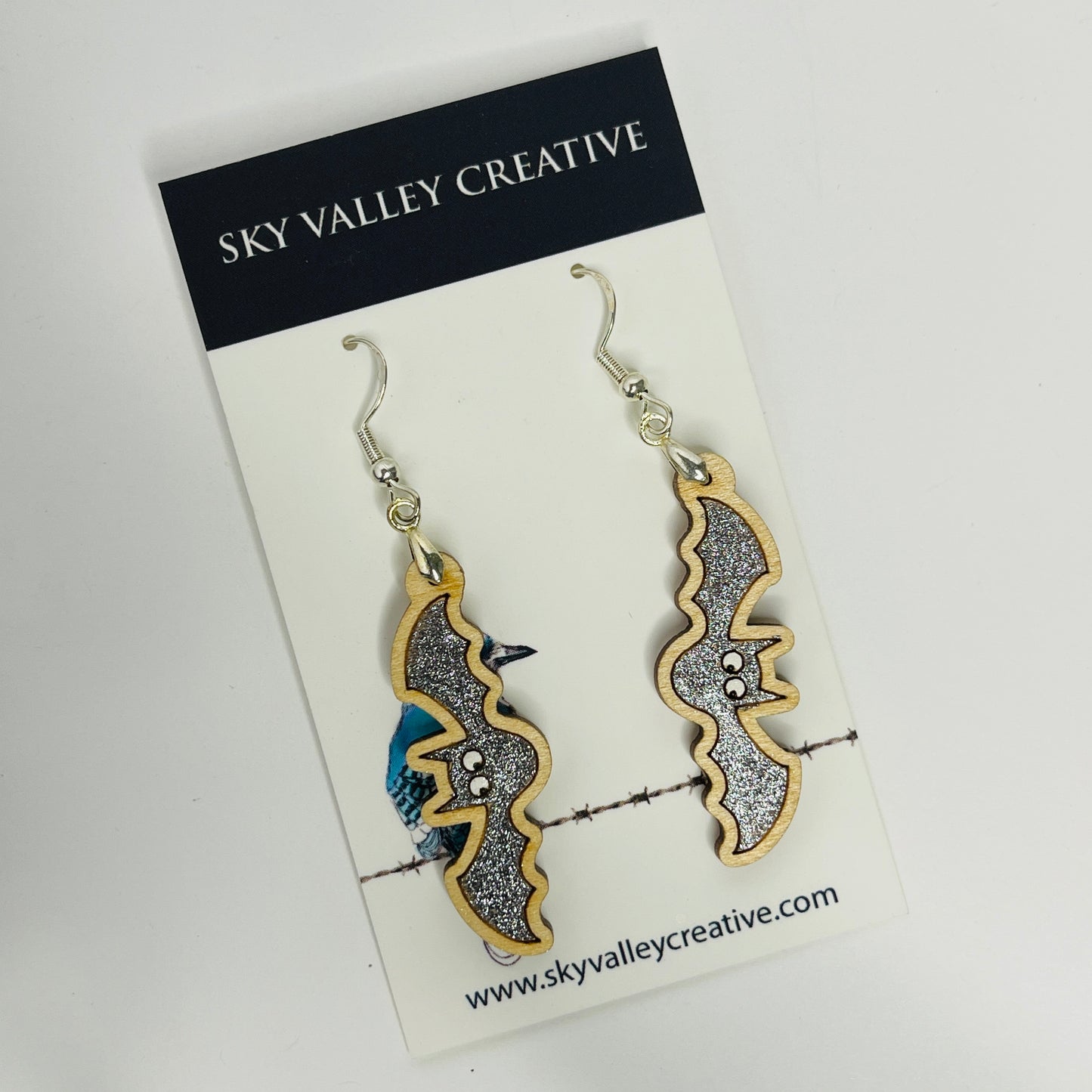 Halloween Bat Dangle Earrings