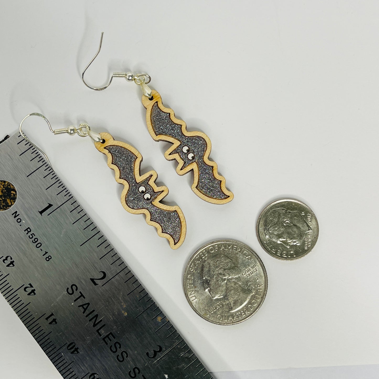 Halloween Bat Dangle Earrings