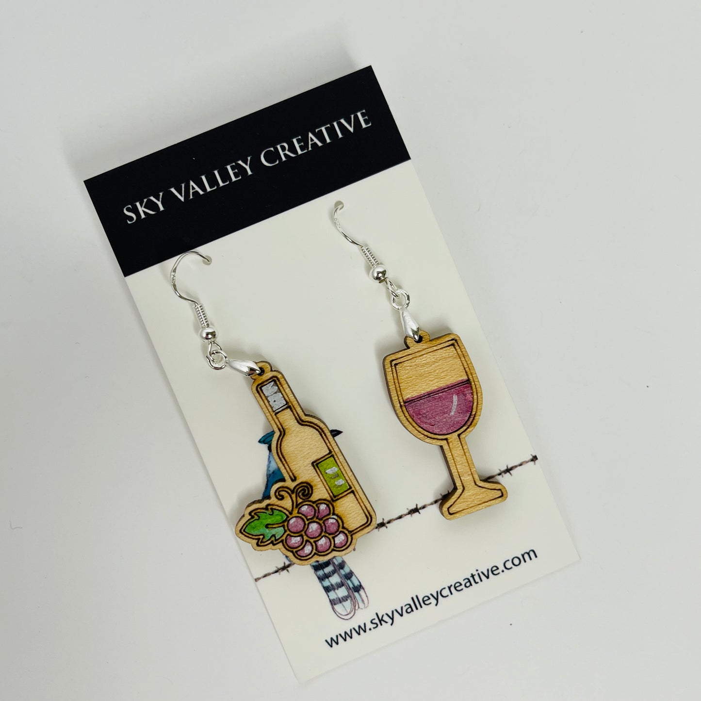 Wine Bottle and Glass Dangles