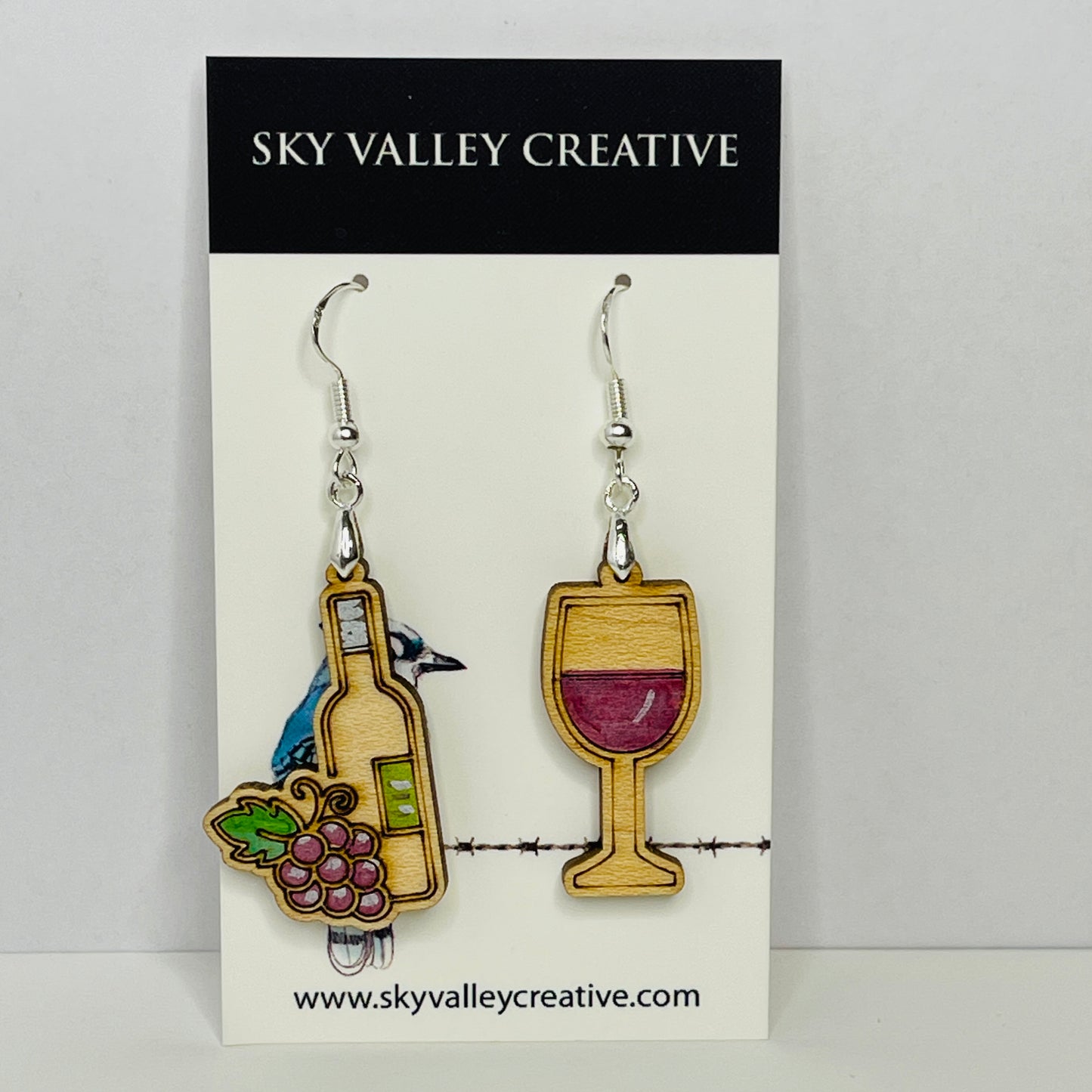 Wine Bottle and Glass Dangles